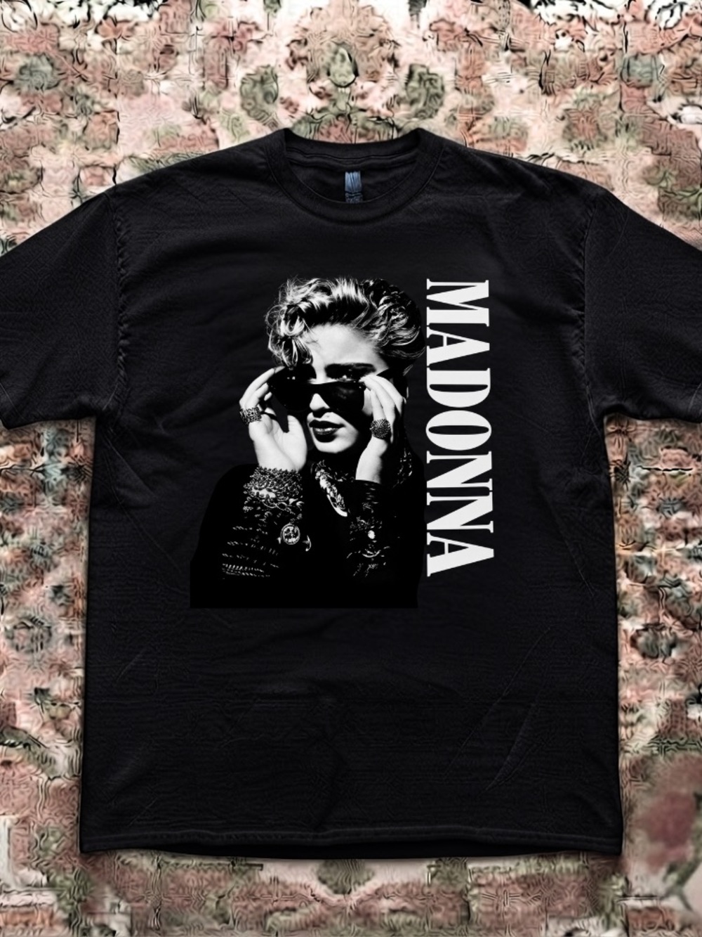 Madonna Pop Icon Singer Retro Vintage Black T-Shirt